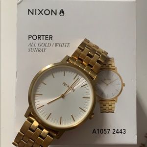 Nixon Porter Watch - Gold/White